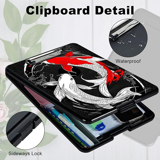 Red White Fish A4 Clipboard - Image 3