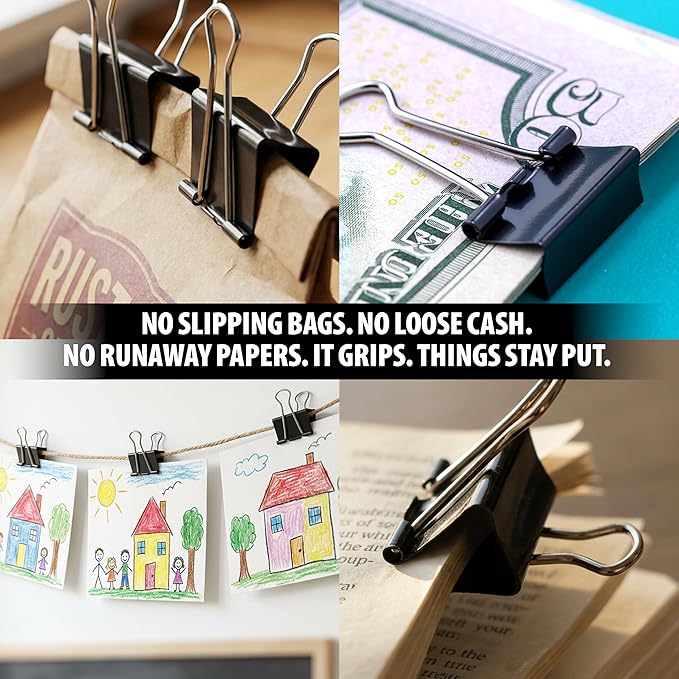 Officemate Small Binder Clips, 12 Boxes of 1 Dozen Each - Image 4