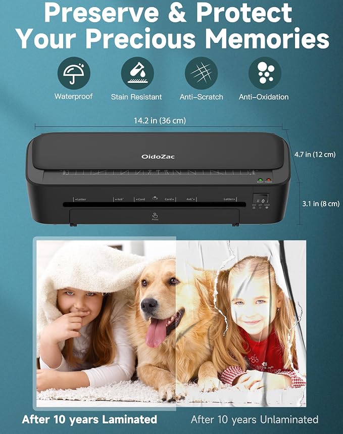 Laminator Machine, 11 in 1 Laminating Never Jam Technology - Image 7