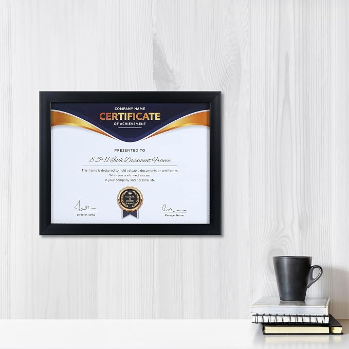 ELSKER&HOME 8.5x11 Picture Frame Certificate Document Frame 6 Pack Glass | - Image 2