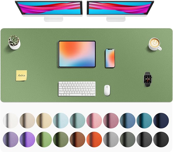Aothia Faux Leather Desk Mat by AothiaSimpleNaturalUnique