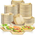 200 Pack 2lb Kraft Paper Food Trays Disposable Paper Boats, Heavy-Duty Food by MotBach