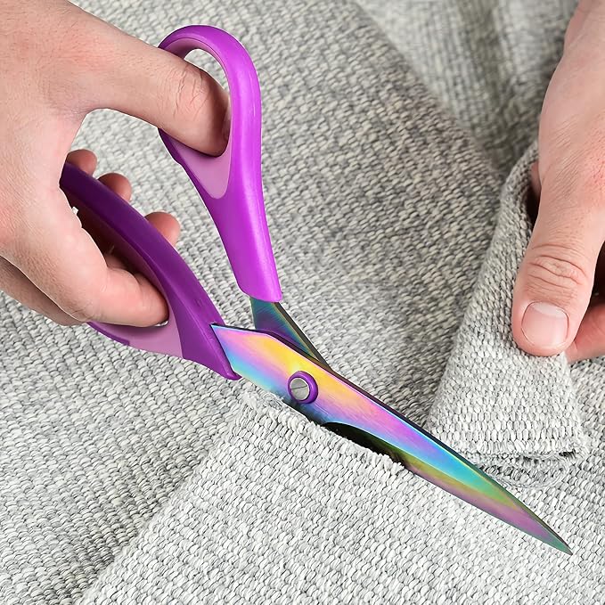 Craft Scissors Set of 3 Pack, All Purpose Sharp Titanium Blades Shears - Image 2