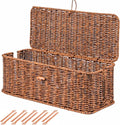 BROWNLILY Cable Management Box, Rattan Style Cord Organizer by Unknown