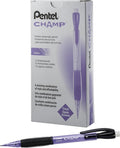 Pentel Champ Mechanical Pencil, Tinted Violet Barrel, Box of 12 by PentelofAmerica