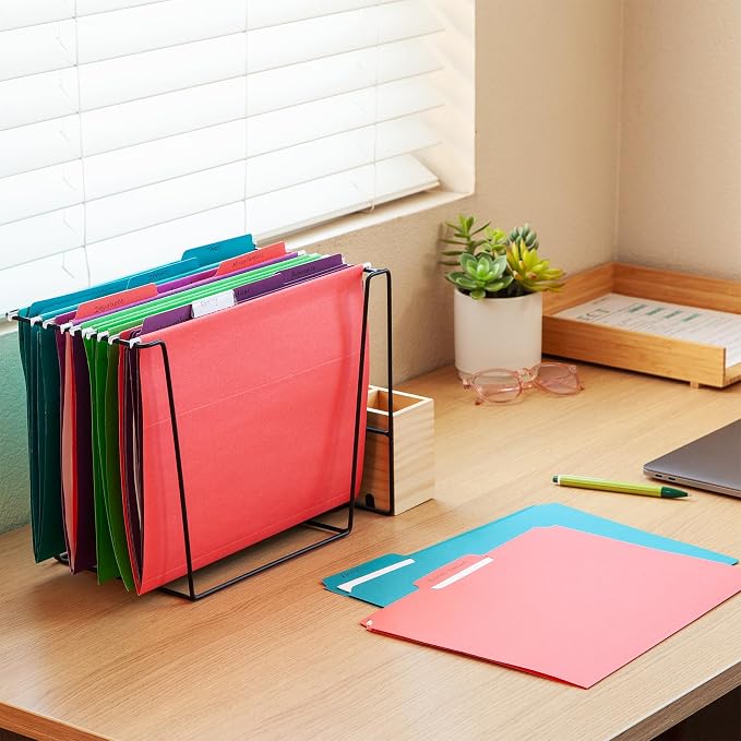 Oxford Hanging File Folders, 25 Pack, Letter Size, 4 Tropical Colors, 5 Tab - Image 5