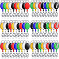 Laumoi 80 Packs Retractable ID Badge Holder Name ID Badge Reel Clips Keychain by Unknown