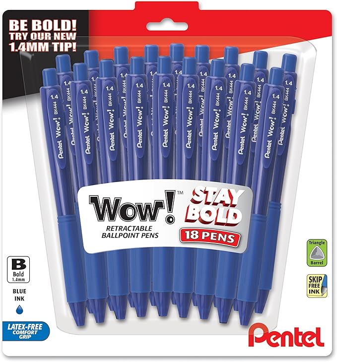 Pentel Wow! Retractable Ballpoint Pen, Bold Line by PentelofAmerica