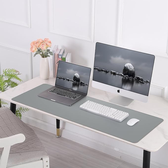 AFIING Leather Desk Pad Protector, Mouse Pad, Waterproof Desk Writing Pad - Image 7