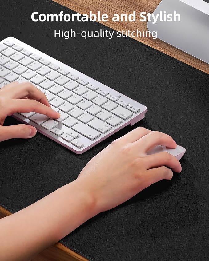 AFIING Leather Desk Pad Protector, Large Mouse Pad, Non-Slip Desk Blotter - Image 4