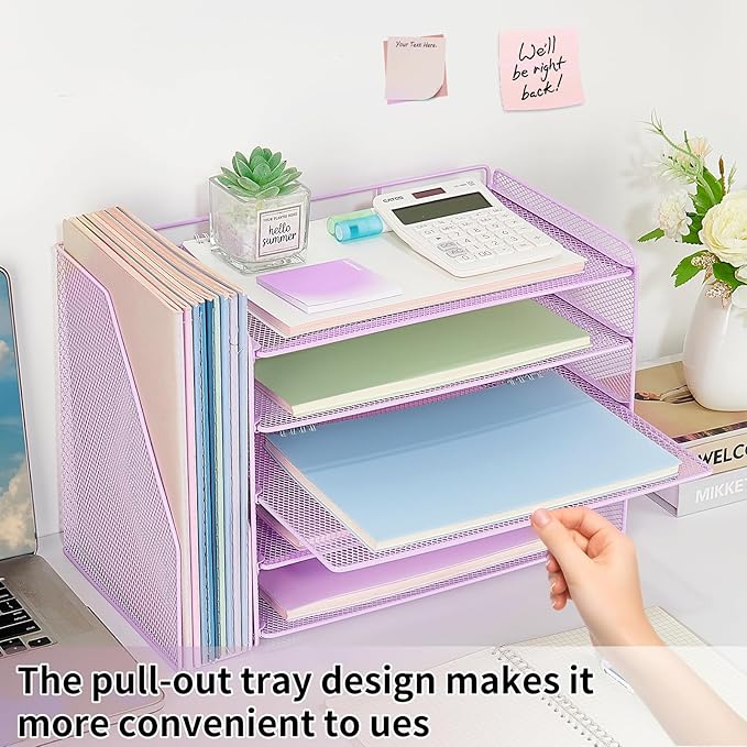 OPNICE Desk Organizer, 5-Tier Paper Organizer Letter Tray - Image 6