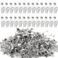 Happy Trees 200 Pcs Metal Badge Clips by HappyTrees