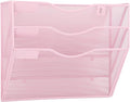EASEPRES 3 Pocket Mesh Hanging Wall File Organizer, Wall Mounted Mail Paper by EASEPRES