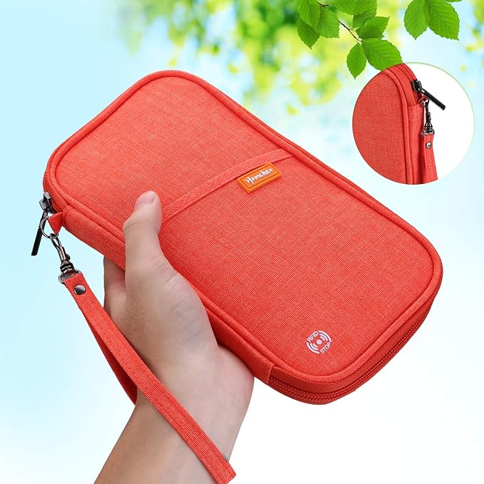 RFID Family Passport Wallet Holder Waterproof, Travel Document Organizer Credit - Image 5