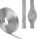Tinned Copper Braid Wire Shielding Ground Strap Metal Cable Sleeve Expandable by BuyUneed
