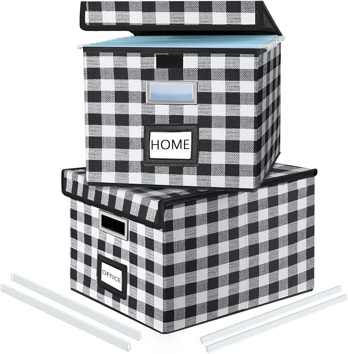 Decorative Collapsible File Storage Organizer Boxes by Huolewa