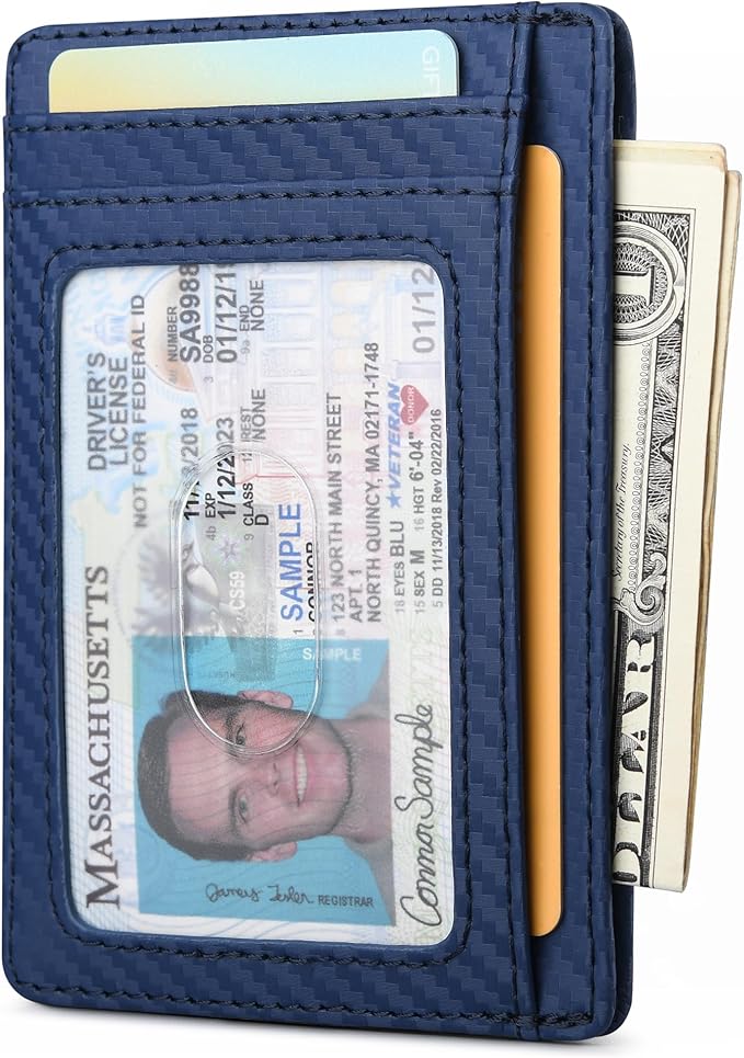 Buffway Slim Minimalist Front Pocket RFID Blocking Leather Wallets - Image 2
