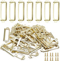 50 PCS Metal Label Holders 60x17mm Gold by Qjaiune
