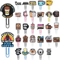 30 PCS Coffee Paper Clips Metal Paperclip Large Size Paper Clip Cute Bookmark by Pabucle