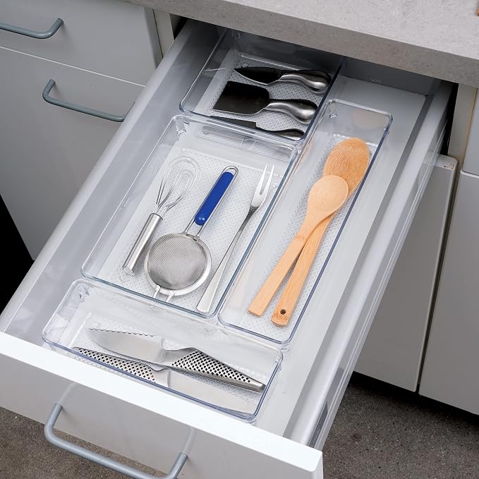 Oggi Clear Drawer Organizer | 3" X 12" | Pack of 2 | - Image 5