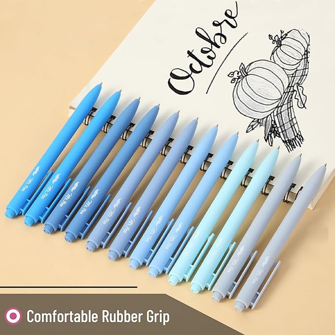 Mr. Pen- Retractable Gel Pens, 12 Pack, Sky Blue Barrel | Fine Point 0.5mm - Image 4