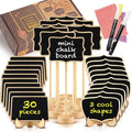 Mini Chalkboard Signs, 30 Pack Framed Small Chalk Board Food Labels by OleOletOy