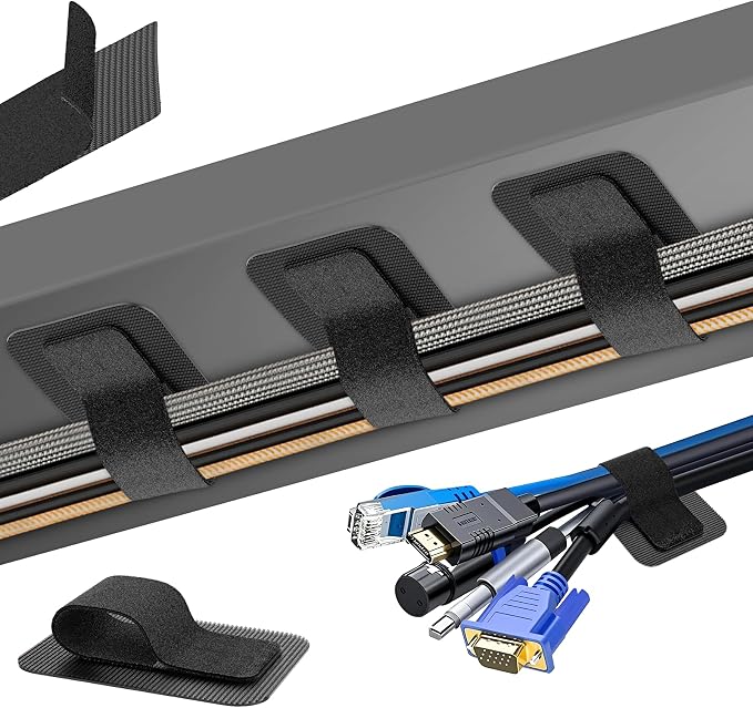 Cable Management Under Desk, 【Up to 15 Cord】【Enhanced Wire Holder】 Cord by Liveabetterlife