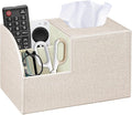 Square Tissue Box Cover with Storage, PU Leather Cube Tissue Box Holder by Thelittlebeautyoflife
