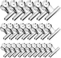 24 Pack Hinge Clips, Large Metal, 3 Sizes, Stainless Steel by CACASO