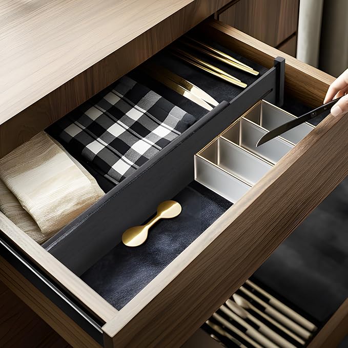 Utoplike Bamboo Drawer Dividers Large, Spring Loaded, Works in Bathroom - Image 5