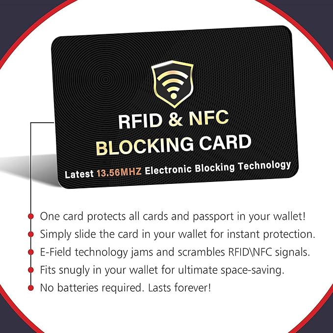SaiTech IT 8 Pack RFID Blocking Card, One Card Protects Entire Wallet Purse - Image 8