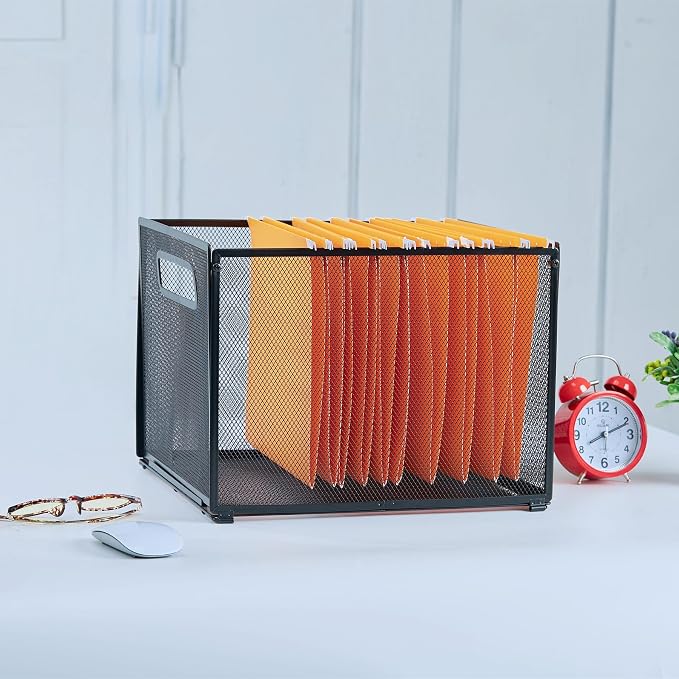 SETTFRFE 2 Pack Letter Size Hanging Folder Organizer, Metal Mesh Hanging File - Image 3