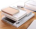 Paper Tray Organizer Clear Acrylic Desk Organizers and AccessoriesOffice by HeZone