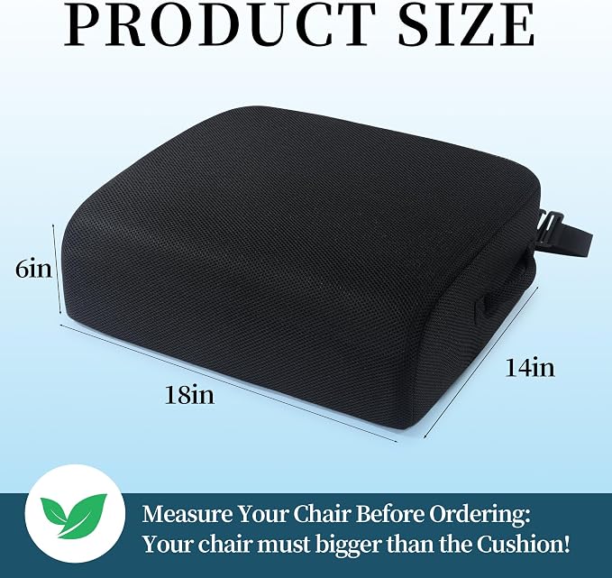 MABOZOO Extra Thick Chair Cushions, Office Chair Booster Seat Cushion to Raise - Image 4