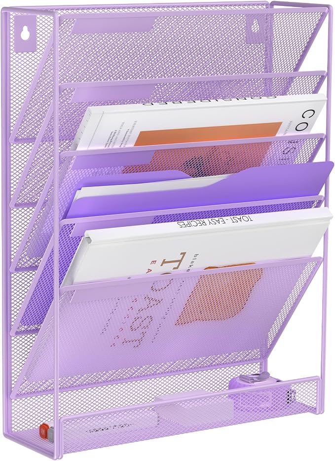 Kuntine.B 6-Tier Wall File Organizer Hanging File Organizer Cubicle Organizer by KuntineB