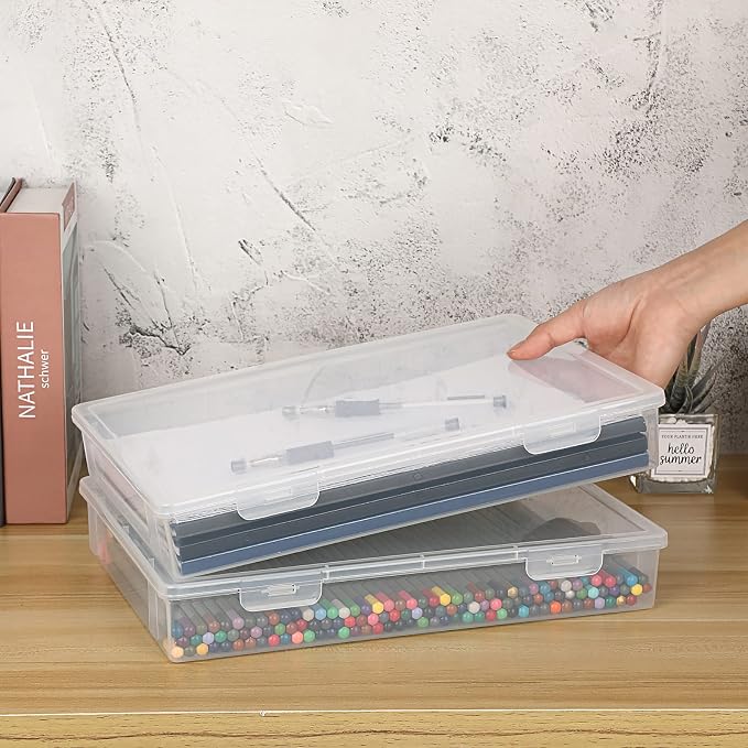 BTSKY Clear Plastic Storage Box - Image 2