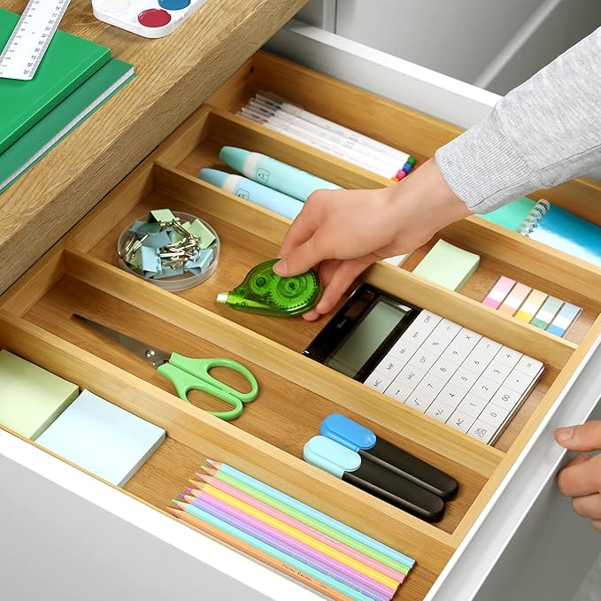 Luxury Bamboo Kitchen Drawer Organizer - Image 3