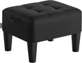 SONGMICS Foot Stool with Legs, Small Footstool Ottoman, Linen-Look Fabric Seat by Unknown