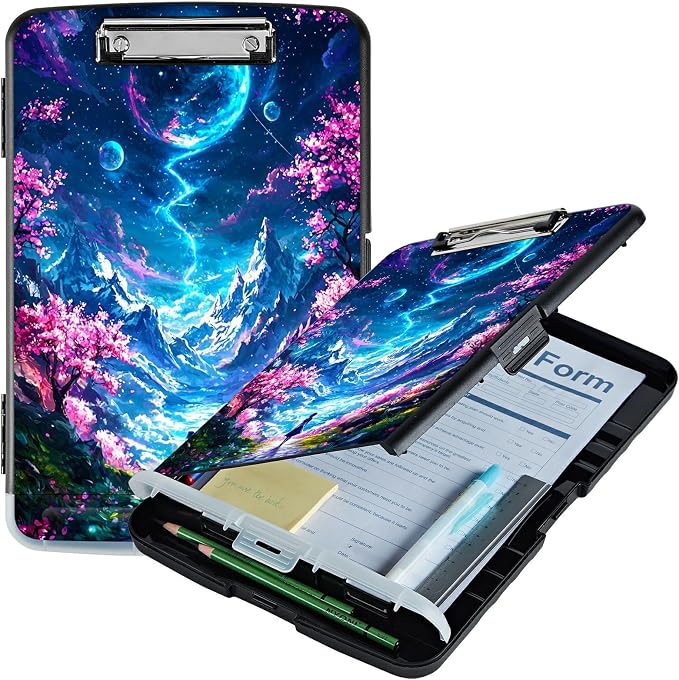 Moon Pink Tree A4 Clipboard by Unknown