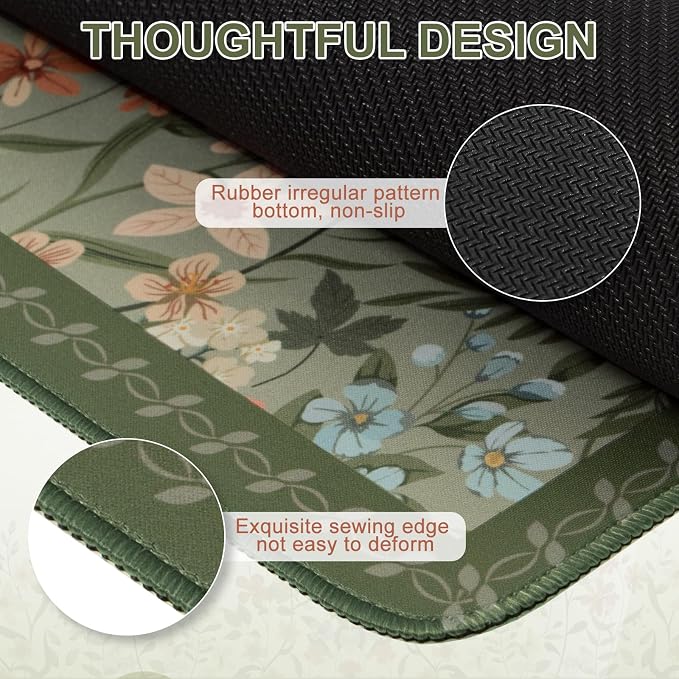 iCasso Desk Mat for Keyboard and Mouse, Large Keyboard Mat Non-Slip, Cute Desk - Image 3