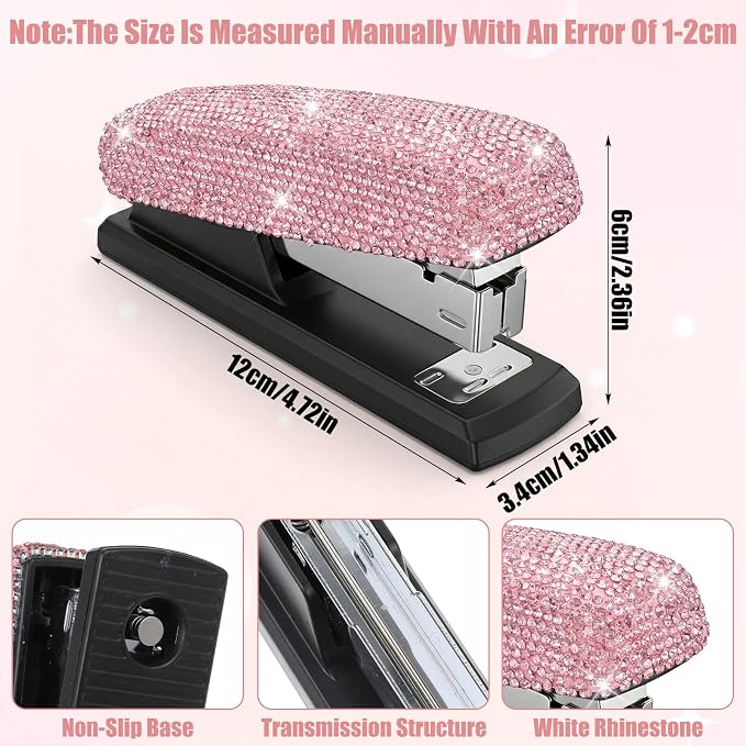 2 Pack Bling Crystal Stapler Sparkly Diamond Stapler - Image 2