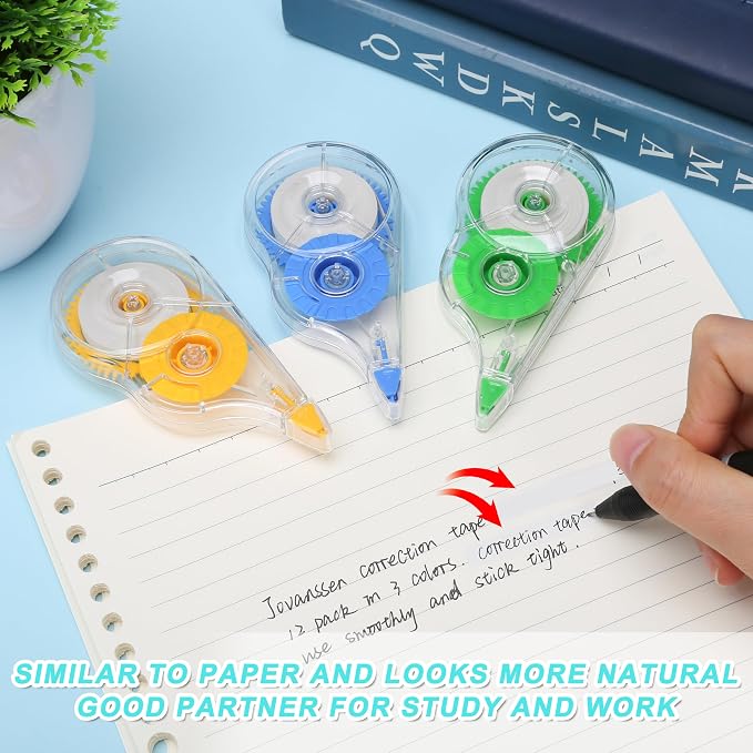 White Correction Tape, 12 Pack, 39.37 Feet Correction Tape - Image 3
