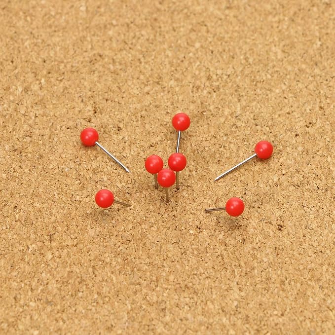 Tupalizy 1/8 Inch Small Round Ball Head Decorative Push Pins Map Thumb Tacks - Image 2