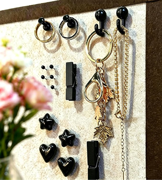 KEYDUACU 150 Pcs Black Push Pins Set, Metal Thumb Tacks, Decorative Push Pins - Image 4
