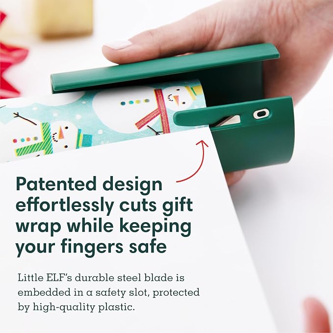 Little ELF Wrapping Paper Cutter | As seen on Shark Tank | Made in USA | Green - Image 6