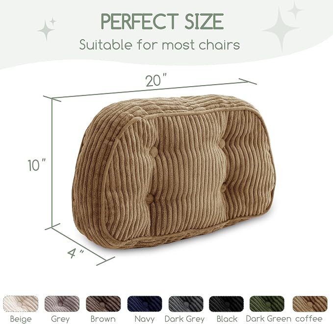 HIGOGOGO Lumbar Support Pillow for Recliner Chair/Accent Chair/Couch/Office - Image 2
