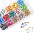 1000 PCS Push Pins Map Tacks, 15 Assorted Colors by Modpion