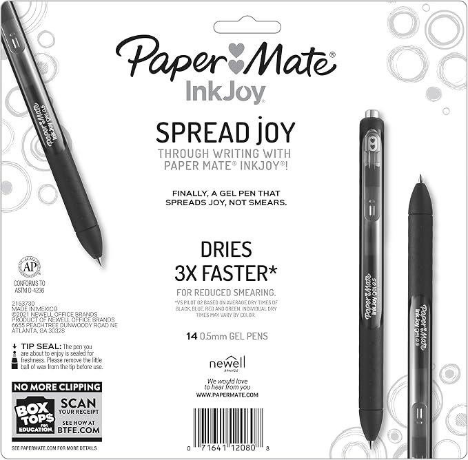 Paper Mate InkJoy Pens, Gel Pens, Fine Point, Teacher Supplies, Journaling - Image 7
