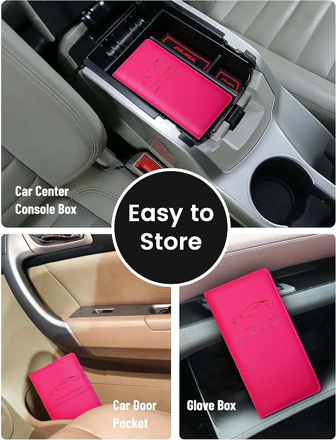 Yarnic Car Registration and Insurance Holder, Car Document Holder - Image 7