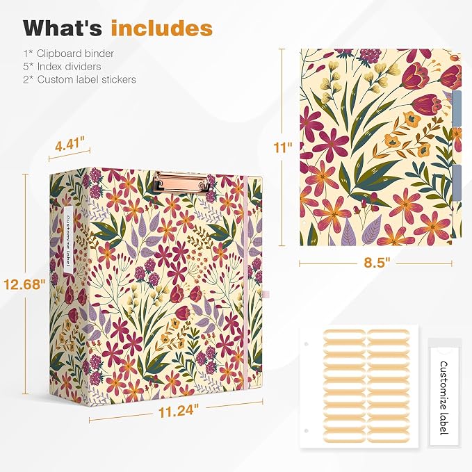 Ospelelf 3 Ring Binder for Letter Size Paper - Image 3